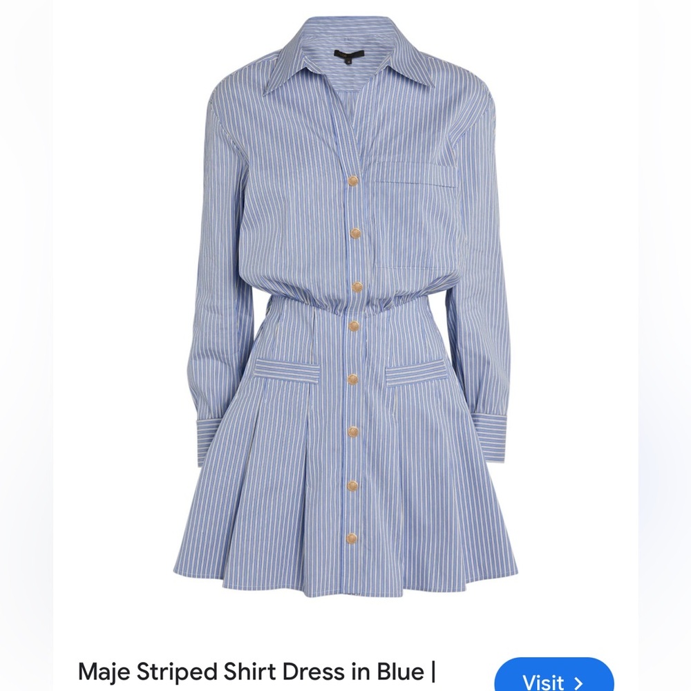 Maje Striped Shirt Dress